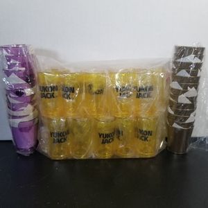 Shot glasses new,never used.Variety so mix & match. Add some colour to your bar.